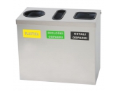 Koš za ločeno zbiranje odpadkov s PVC posodami 2x15L + 20L