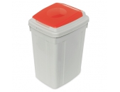Koš za zbiranje odpadkov ECO-LID 42L z rdečim pokrovom