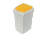 Koš za zbiranje odpadkov ECO-LID 42L z rumenim pokrovom