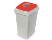 Koš za zbiranje odpadkov ECO-LID 95L z rdečim pokrovom