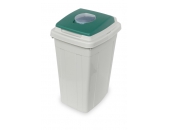 Koš za zbiranje odpadkov ECO-LID 95L z zelenim pokrovom