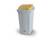Koš za zbiranje odpadkov ECO-LID 95L z rumenim pokrovom