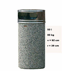 Betonski koš URBANO INOX 50L s pepelnikom