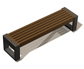 Klop CANVAS 180 v sivi barvi