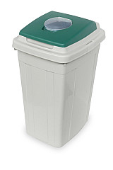 Koš za zbiranje odpadkov ECO-LID 95L z zelenim pokrovom