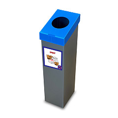 Mali koš za papir s pokrovom v modri barvi - EKOŠ