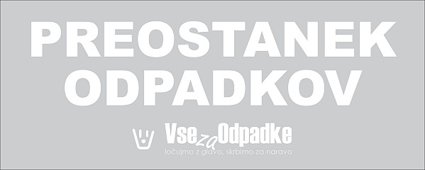 Nalepka za koš z napisom 