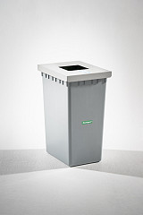 Plastični koš za odpadke 60L s kovinskim pokrovom - ECOLOGEC