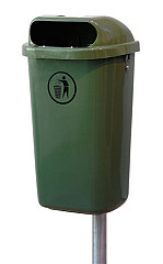 Plastični ulični košek zelene barve