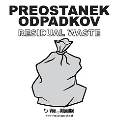 Samolepilna nalepka za koš z napisom 