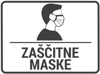 Samolepilna nalepka za koš z napisom 
