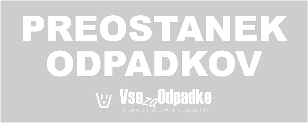 Nalepka za koš z napisom 
