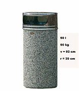 Betonski koš URBANO INOX 50L s pepelnikom
