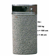 Betonski koš URBANO INOX 75L s pepelnikom