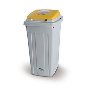 Koš za zbiranje odpadkov ECO-LID 95L z rumenim pokrovom