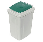 Koš za zbiranje odpadkov ECO-LID 42L z zelenim pokrovom