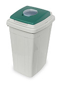 Koš za zbiranje odpadkov ECO-LID 95L z zelenim pokrovom