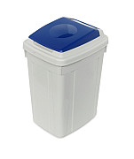 Koš za zbiranje odpadkov ECO-LID 42L z modrim pokrovom
