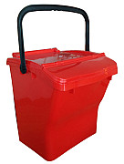 Posoda za smeti URBA PLUS rdeče barve