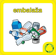 Samolepilna nalepka 14x14 z napisom ''embalaža''