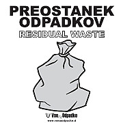 Samolepilna nalepka za koš z napisom 