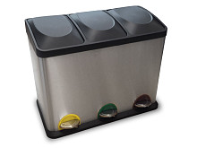 Tridelni koš z nožnim pedalom INOX