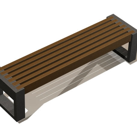 Klop CANVAS 180 v sivi barvi
