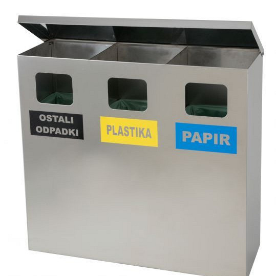 Koš za ločeno zbiranje odpadkov 3x50L