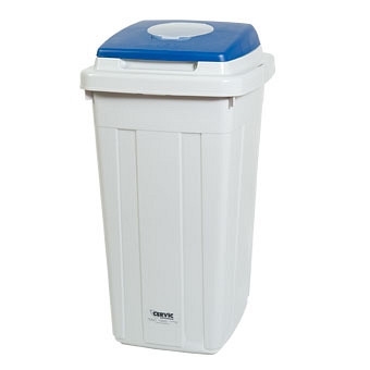 Koš za zbiranje odpadkov ECO-LID 95L z modrim pokrovom