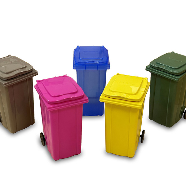 Mini dvokolesni zabojnik (lonček za pisala)