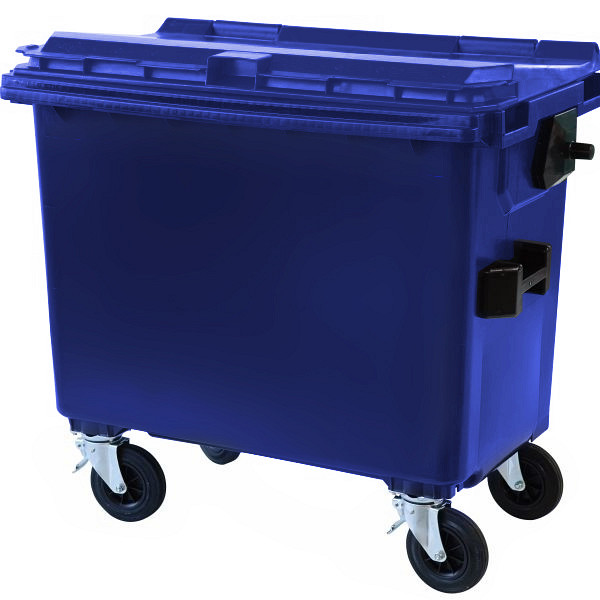 Štirikolesni plastični zabojnik 660L