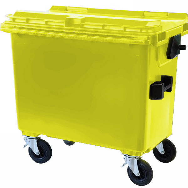 Štirikolesni plastični zabojnik 660L