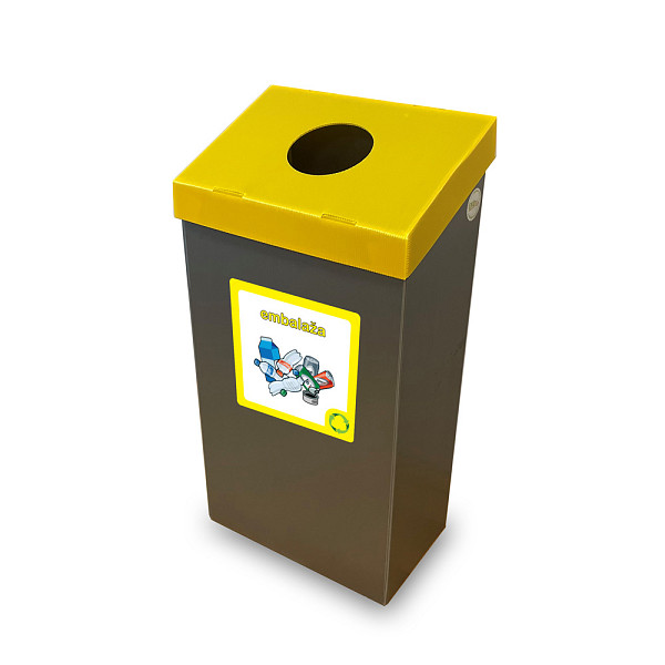 Veliki koš za embalažo s pokrovom - EKOŠ